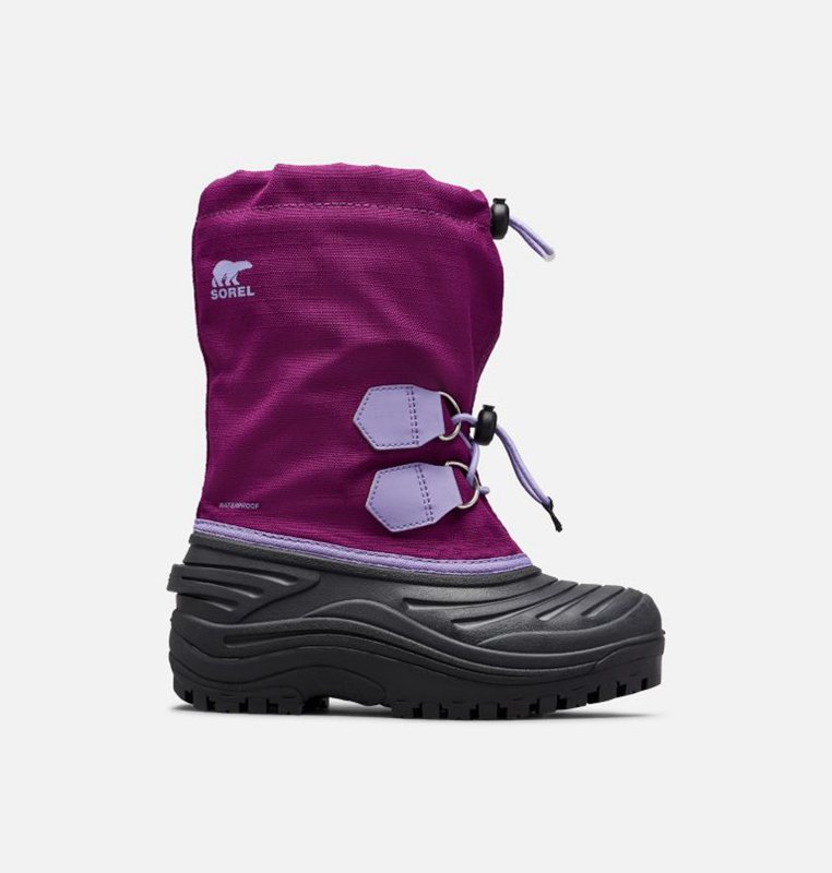 Kids Snow Boots Purple/Black - Sorel Childrens Super Trooper™ - 467053-NFD